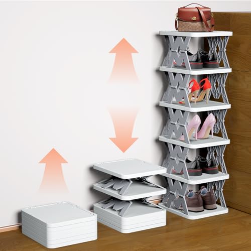 PHUNIGEEFT Foldable Shoe Rack