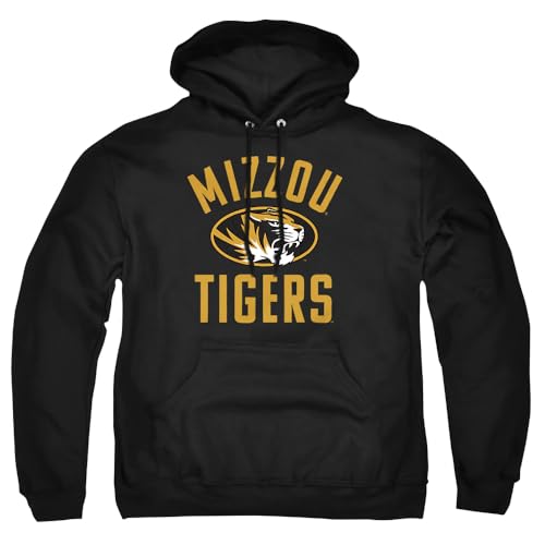 Mizzou University of Missouri Official Mizzou Tigers Logo Unisex Adult Pull-Over Hoodie Black Medium