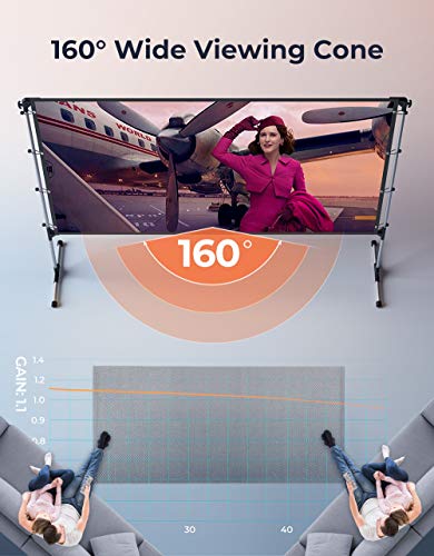 image for VANKYO StayTrue Projector Screen with Stand, 100 inch Portable Project