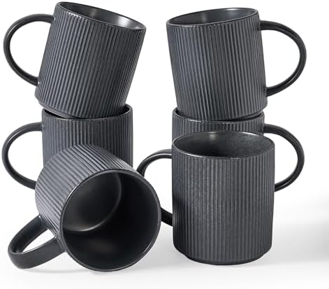 famiware Coffee Mug Set for 6, Star 16 oz Catering Mugs Cup Set w...