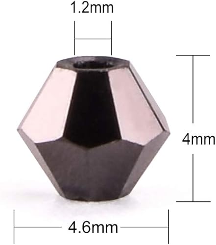 Miniatura 10 de AIPRIDY Suministros surtidos hechos a mano para manualidades, cuentas de vidrio coloridas, cuentas de bicona de cristal Briolette con caja de