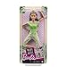 Barbie Made to Move Doll with 22 Flexible Joints & Long Wavy Brunette Hair Wearing Athleisure-wear for Kids 3 to 7 Years Old , Green