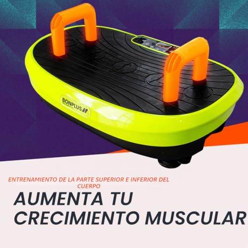 Miniatura 3 de Bonplus Bp Plataforma Vibratoria De Fitness Con Asiento Profesional De Fitness Incluye Bandas Tensoras Y Mando A Distancia Pantalla Lcd Entrena Todo El Cuerpo Potencia 200w Fitness