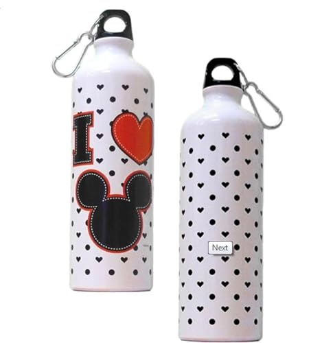 Disney Mickey Heart Aluminum Water Bottle
