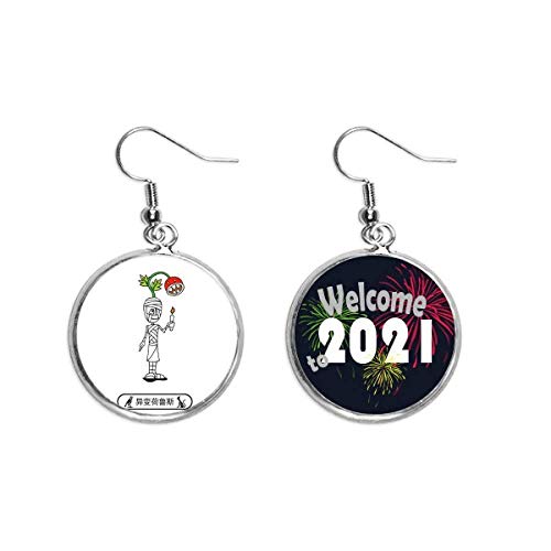 Pendientes de momia de Egipto para Halloween talla M plata