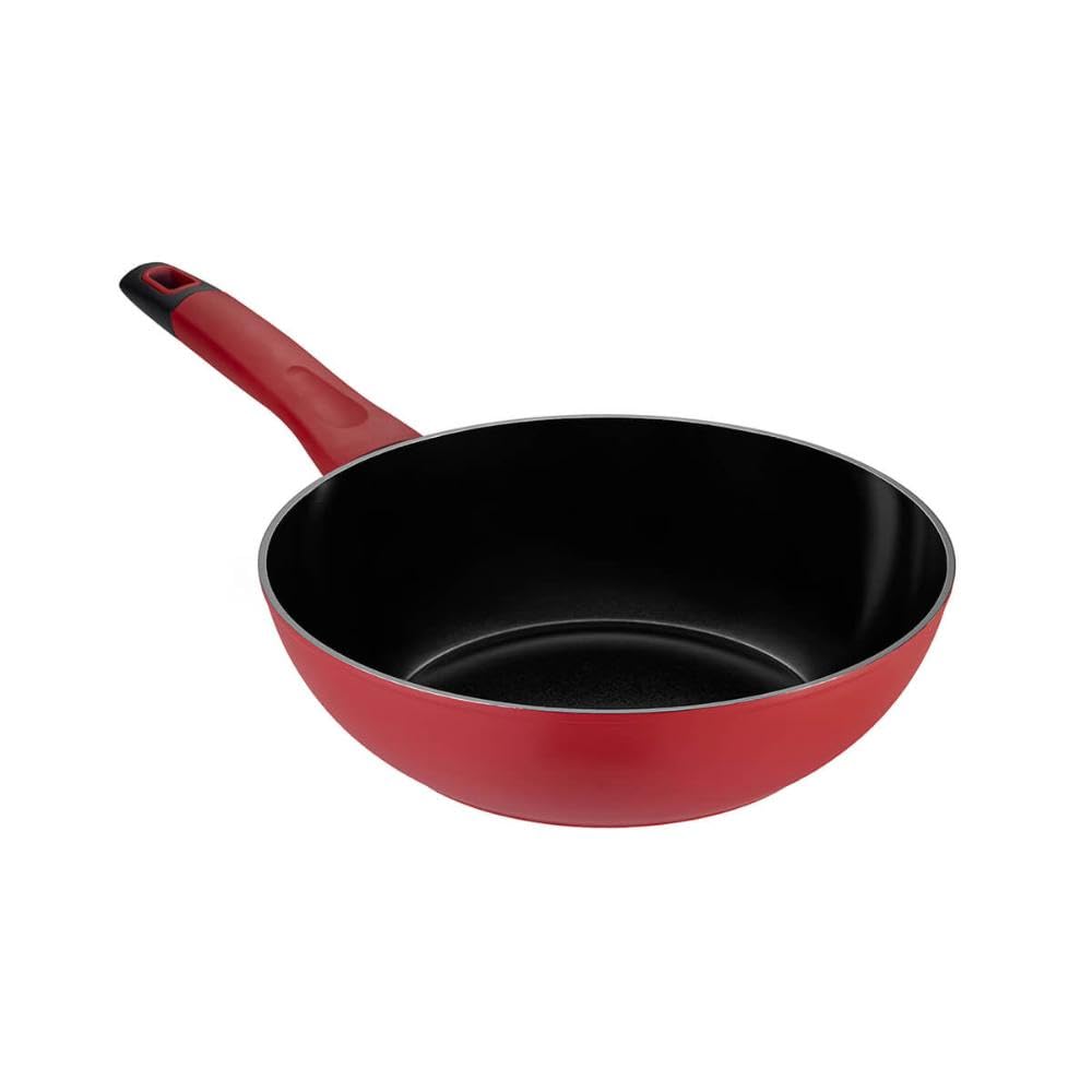1 Panela Wok 28cm em Aluminio Forjado 28cm Everyday - Mail Order - Vermelho