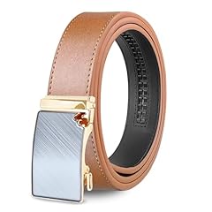 Beveled Silver Base Gold Buckle - Brown