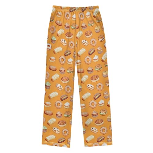 senya Orange Various Breads Long Pajama Pants Bottoms Soft Sleepwear with Pockets2