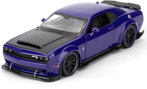 Image of FEXXA Hellcat 1:32 Scale Dodge Challenger Die-Cast Metal Toy Model Car for Kids - Pull Back Mechanism, Birthday Gift for 3+ Year Old Boys (Hellcat Blue)