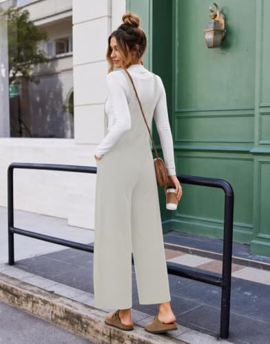 Ekouaer Corduroy Overalls for Women Casual Loose Jumpsuits with Pocket - image 3