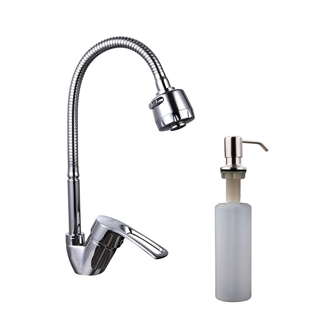 Mélangeur de cuisine en laiton monotrou pour eau chaude et froide