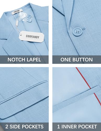 Image of COOFANDY Mens Casual Blazer Suit Jackets One Button Sport Coats Lightweight Business Sports Jackets