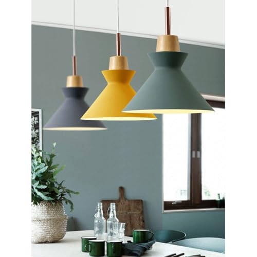 Lámpara de techo industrial verde macarrón para dormitorio 5