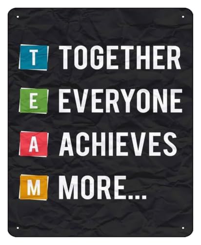 Union Metal Sign Cooperative Value Wall-Art 8x12 Inch | Clean design reinforces teamwork without cliche phrases