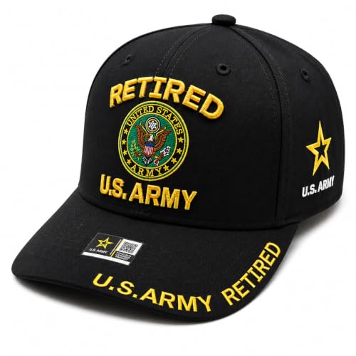 Image of US Army Veteran Hat for Men - Officially Licensed Military Baseball Cap, Gift for Veterans