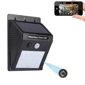 FREDI HD PLUS Spy Solar Light Wall Power Camera Waterproof Sunlight or Solar Light for Garden Hidden Spy Camera Outdoor (iWFCam APP)