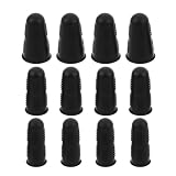 12 Pezzi Proteggi Dita in Silicone Nero, Copri Punta