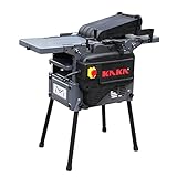 KAKA INDUSTRIAL Multifunctional Woodworking Machine 5-in-1, 2.2kW Planer, Thicknesser, Table Saw, Cutter and Drill, 220V Single Phase,WM-3020 with Portable Stand​