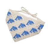 BEIMEITU Crochet Triangle Hairband Summer,whale Design Head Scarf for Girls,Knitted Headband Headscarf for Women,Crochet Hair Bandana Kit