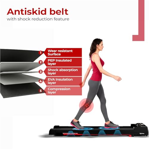 Image of Lifelong Walking Pad Treadmill | 3 HP Brushless Motor | 2-Level Manual Incline | LED Display | Foldable Design | Remote Control | 110 Kg Capacity | 8 Km /h Speed | Home Fitness Walking Machine LLTM181