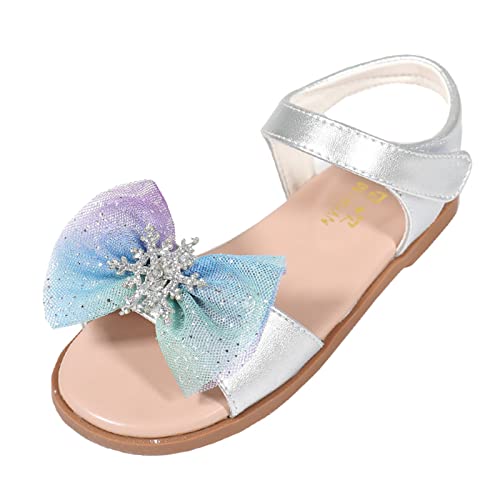 Girls Comfortable Foot Warmer Children Fashion Flat Snowflake Sandals Ice Princess Sandals Big Children Baby