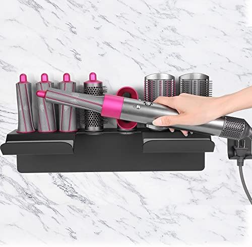 AOKEMAi Storage Stand Holder for Dyson Airwrap Styler, Airwrap Styler Accessories Metal Organizor Rack, Attachments Bracket Rack for Bedroom Bothroom (Only Stand)