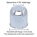 4-Pack Chrome 2.95 Push-Through Center Caps for Auto, Truck & Trailer Wheels - Durable Rims Hub Cover