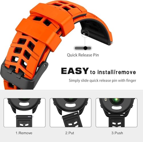 Image of Zitel Band Compatible with Huawei Watch GT 6 Pro /GT 6 46mm, GT 5 / GT 5 Pro 46mm, GT 4 46 mm, GT 3 / GT 3 Pro, GT /GT 2, GT 2 Pro /GT 2e, Watch 4 /4 Pro, 3 /3 Pro - 22mm Sports Straps