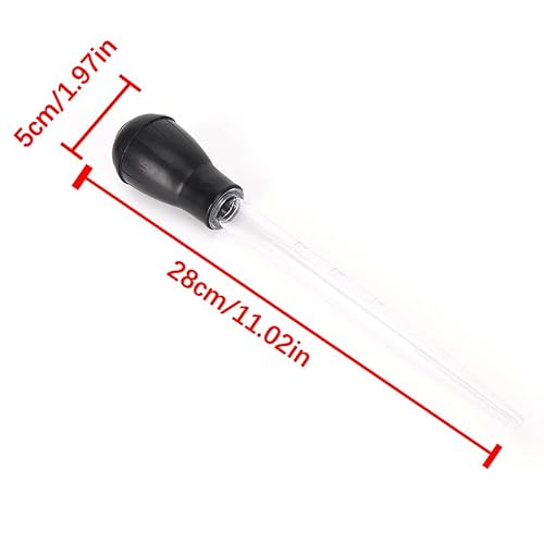 4 Pcs 11-Inch Turkey Baster with Rubber Bulb Extra Large Bulb Basters with Measuring Lines Turkey Baster Syringe Injector Needle for Cooking, Butter Drippings, Glazes, Roasting Juices
