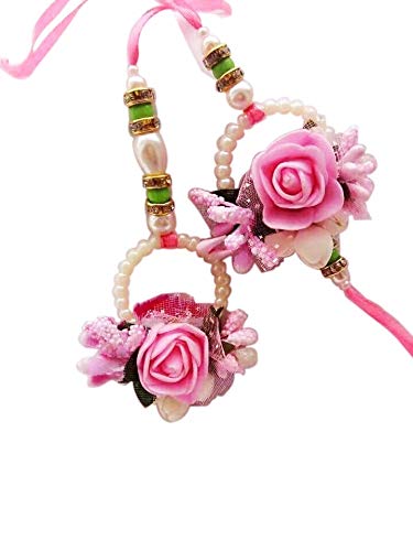 Shree balaji Bhaiya & Bhabhi fancy designer rakhi set/Lumba rakhi (2 x Rakhi, Roli and Chawal)