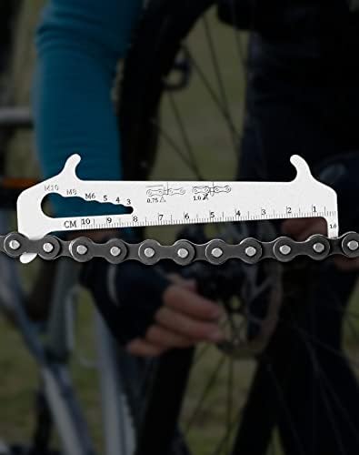 QWORK 1 częściowy miernik zużycia łańcucha, miernik zużycia łańcucha do roweru, szybki i łatwy pomiar zużycia do roweru, stal nierdzewna