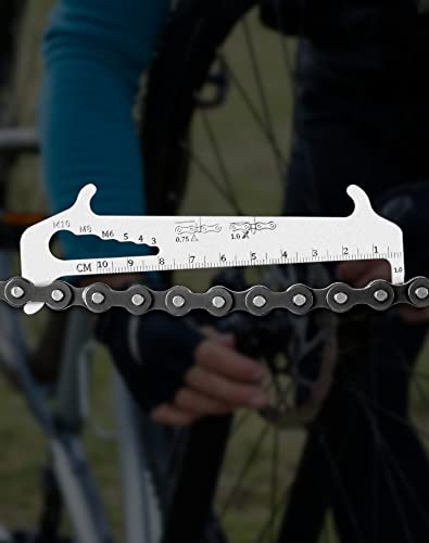 QWORK® 1 Stück kettenverschleißlehre, Kettenverschleißmesslehre für Fahrrad, Schnelle und einfache Verschleißmessung für Fahrrad, Edelstahl