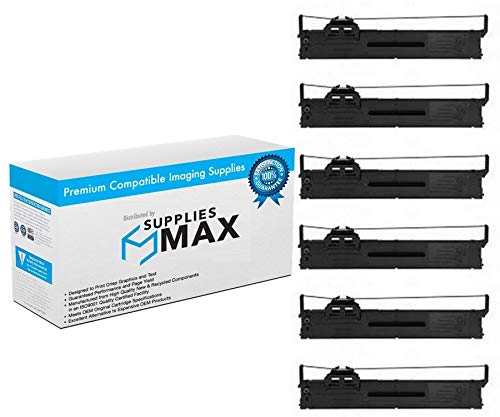 SuppliesMAX Compatible Replacement for PLQ-20/PLQ-22 Passbook PTR Black Printer Ribbons (6/PK) (S015339)