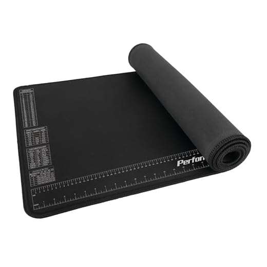 Performance Tool W88977 Neoprene Mat with Ruler and Reference Charts, Chemical Resistant, 16-Inch x 35.75-Inch, Protects Work Surface from Solvents and Oils