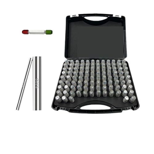 BARRINS Pin Gage Range 10.00-15.00mm,101pcs,Step 0.01/0.05mm,Precision Steel Pin Gauge Set,Plug Gage for Inspection(14.00-15.00mm 101pcs)