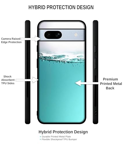 Image of Half Fill Design Premium 2D Printed Metal Back Case Cover for Google Pixel 7A 5G