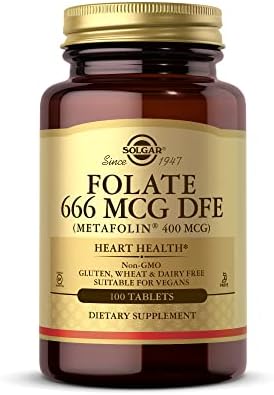 Folate 666 MCG DFE (Metafolin® 400 MCG) Tablets - 100 Count