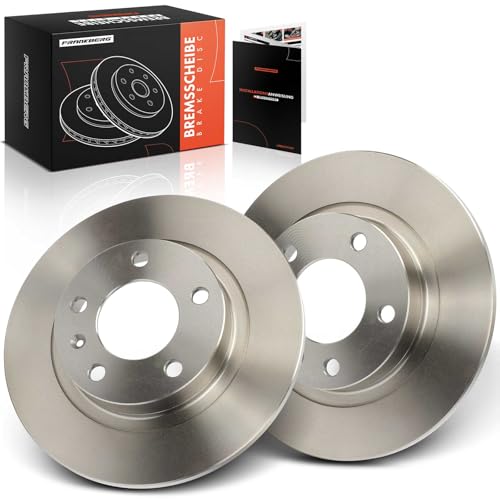 Frankberg Brake Disc Set incl. 2x Discs Rear Solid Ø264mm Compatible with Adam M13 Corsa E X15 Corsa D S07 Replace# 93190227, 569418