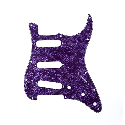 Musiclily 11 Furos Escudo SSS Pickguard Strato para Guitarra Fender EUA/Mexicana Made Stratocaster S