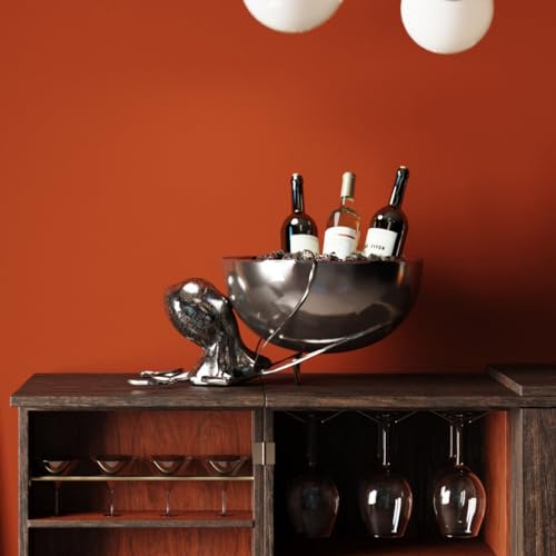 Foto von Kare Design Weinkühler Octopus, Silber, 45cm Durchmesser, Kühlbehälter, Flaschenkühler, Octopus Optik, Aluminium Gestell, 7200ml Füllmenge, 26x46x45 cm (H/B/T)