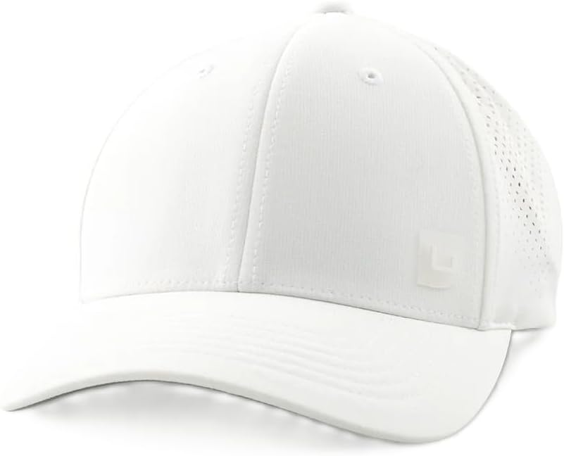 HUK Women's Sunup Performance Hat, Structured 6 Panel Cap, Perforated Back, Plastic Clip, Recycled Brim