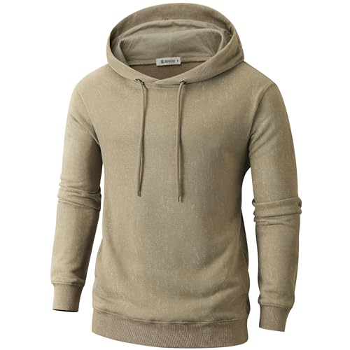 KLIEGOU Mens Tie-Dye Pullover Hooded Sweatshirt