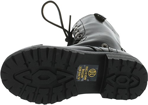 Happy Soda Oralee IIS Little Girls Military Lace-Up Fold Over Combat Boots4