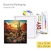 Natuyalo Framed Paint by Numbers for Adults Beginner, Wilderness Landscape Acrylic Easy Paint by Numbers Kits with Frame Cactus Art Craft Kits for Adults Suitable for Wall Decoration 12x12 Inch #5