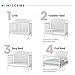 Child Craft Hampton Arch Top Crib, Changing Table, and Cozy Glider Nursery Set, 3-Piece, Includes 4-in-1 Convertible Crib, Changing Table, and Cozy Glider, Grows with Your Baby (Matte White)