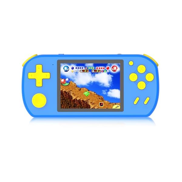 Handheld Game Console for Kids Preloaded 218 Retro Video Games, Portable Gaming Player with Rechargeable Battery 3.0″ LCD Screen, Mini Arcade Electronic Toy Gifts for Boys Girls, Blue