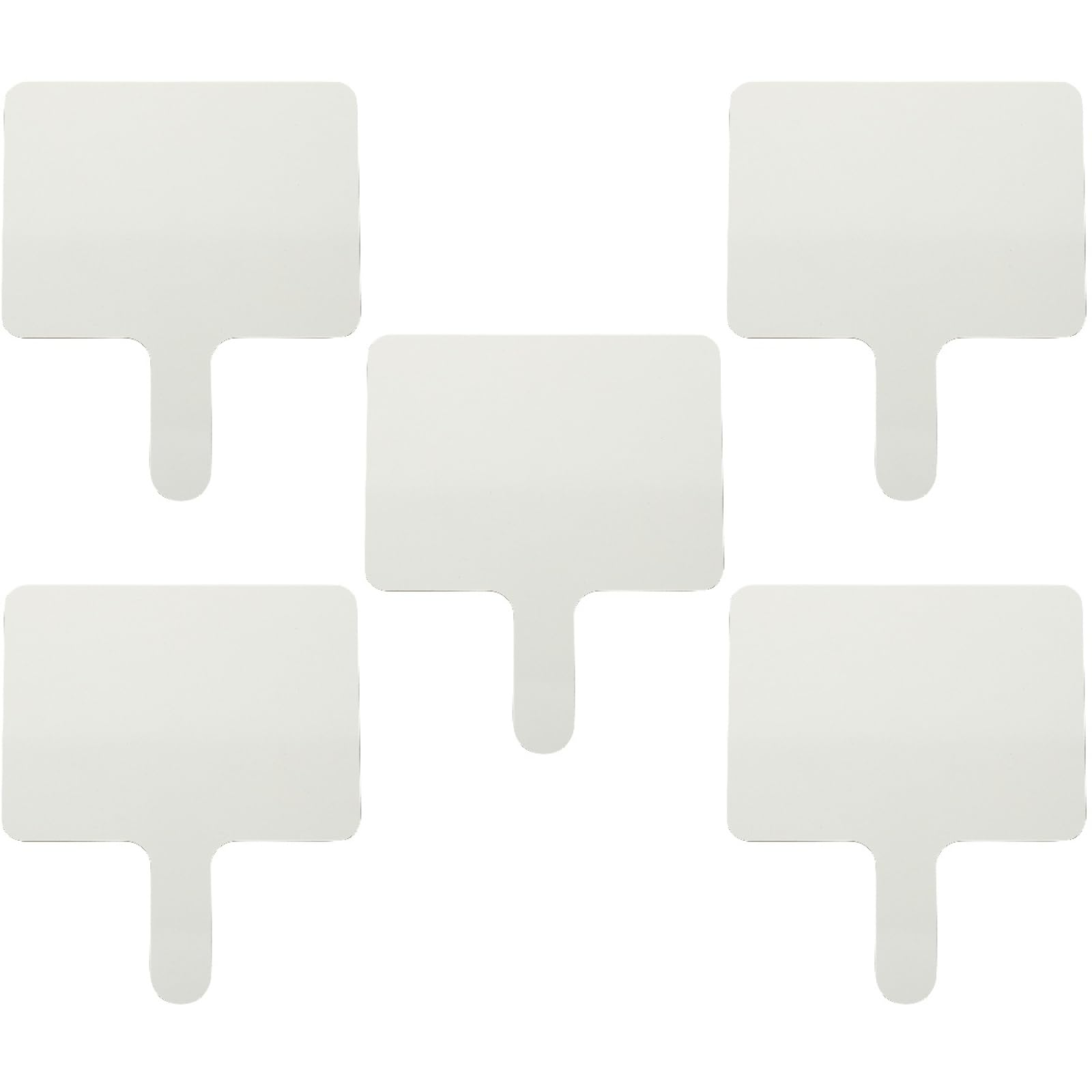 NUOBESTY Lavagna Cancellabile a Secco Doppia Faccia Con Manico Ergonomico Set 5 Paddle Riutilizzabili 9.65X8.07X0.59 Pollici Per Votazioni Risposte E Attività Didattiche
