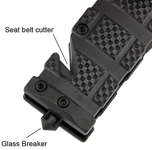 Vulcan Gear Pathfinder Military Tactical Assisted Open Metal Folding Knife With Stainless Steel Blade With Wire Cutter Slots, Seatbelt Cutter, Glass Breaker And Belt Clip #TOP7