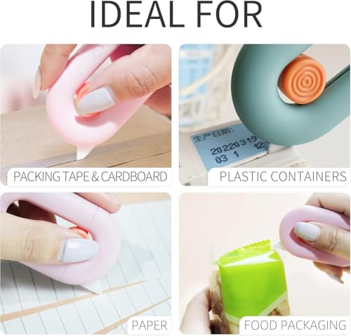 Image of Box Cutter Retractable, Box Opener, Ceramic, Built-In Magnetic, Mini, Safety, Cute, Small, Package Opener for Women