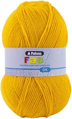 Patons Fab DK Kitting/Crochet Yarn Double Knitting Wool 100g Balls and 100% Acrylic Machine Washable & Tumble Dry Yarn - 44 Colours in The Range - Colour 2085 - Rainbow - 1 x 100g Ball